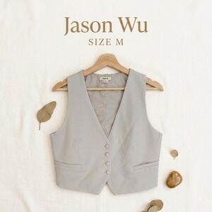 Jason Wu Minimalist Tailored Suit Vest Top Womens M